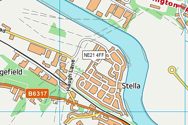 NE21 4FF map - OS VectorMap District (Ordnance Survey)