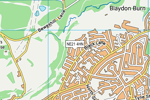 Map of OPERATION FITNESS NEWCASTLE LIMITED at district scale
