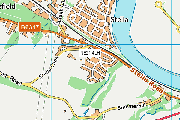 NE21 4LH map - OS VectorMap District (Ordnance Survey)