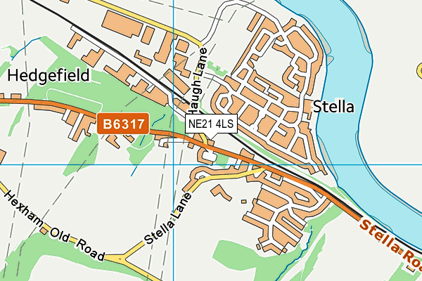 NE21 4LS map - OS VectorMap District (Ordnance Survey)