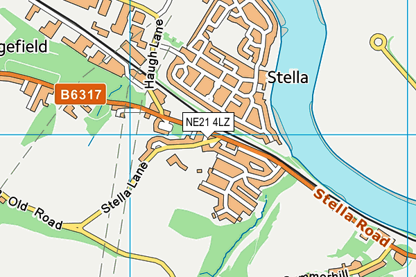 NE21 4LZ map - OS VectorMap District (Ordnance Survey)