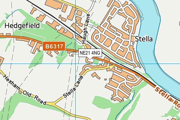 NE21 4NG map - OS VectorMap District (Ordnance Survey)