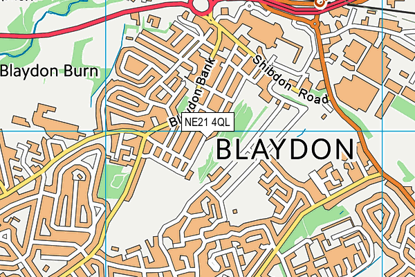 NE21 4QL map - OS VectorMap District (Ordnance Survey)