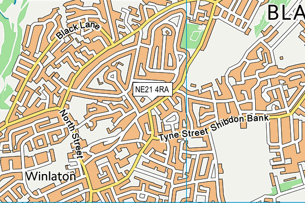 NE21 4RA map - OS VectorMap District (Ordnance Survey)