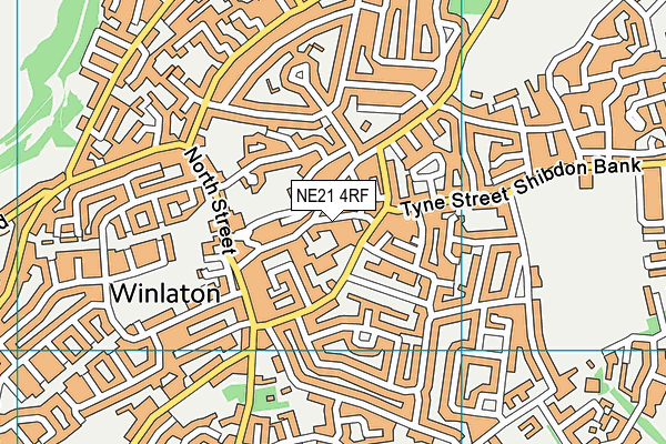 NE21 4RF map - OS VectorMap District (Ordnance Survey)