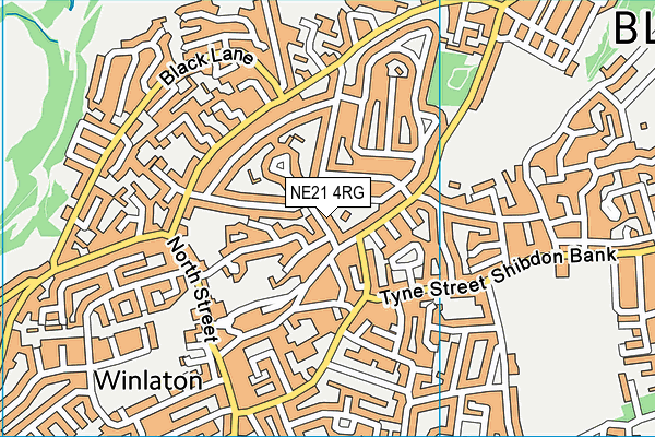 NE21 4RG map - OS VectorMap District (Ordnance Survey)