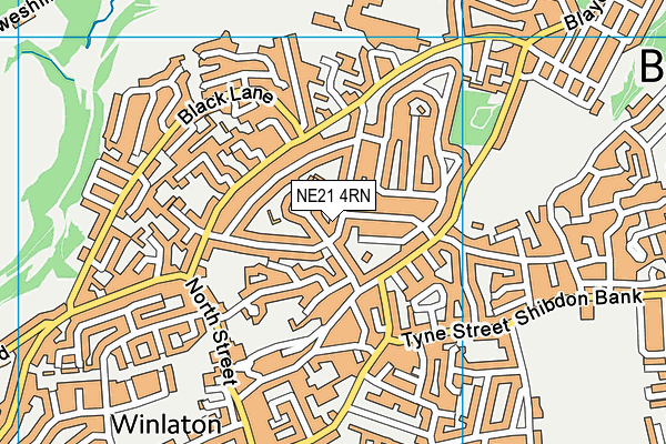 NE21 4RN map - OS VectorMap District (Ordnance Survey)