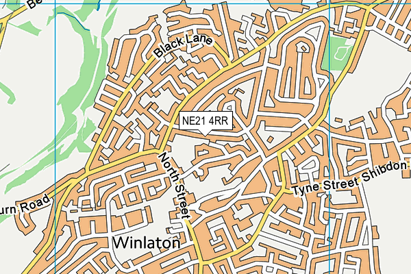 NE21 4RR map - OS VectorMap District (Ordnance Survey)
