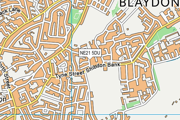 NE21 5DU map - OS VectorMap District (Ordnance Survey)