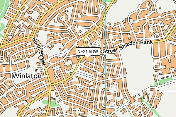 NE21 5DW map - OS VectorMap District (Ordnance Survey)