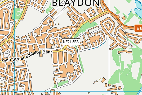 NE21 5ES map - OS VectorMap District (Ordnance Survey)