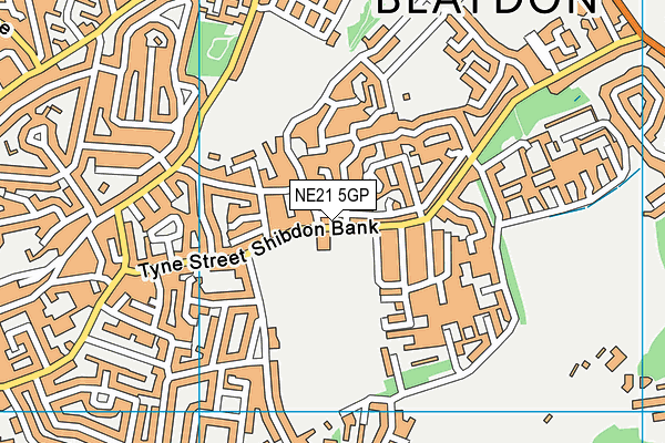 NE21 5GP map - OS VectorMap District (Ordnance Survey)