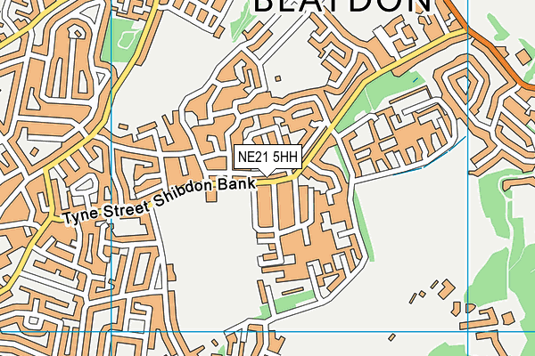 NE21 5HH map - OS VectorMap District (Ordnance Survey)