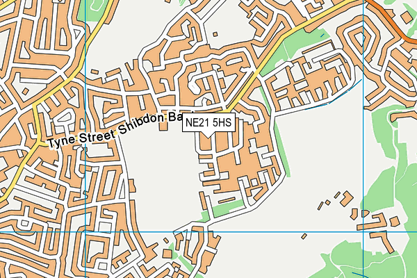 NE21 5HS map - OS VectorMap District (Ordnance Survey)