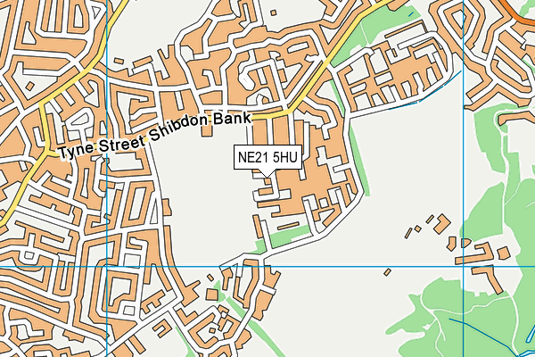NE21 5HU map - OS VectorMap District (Ordnance Survey)