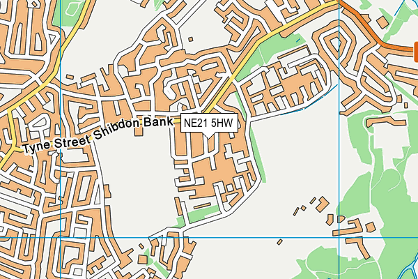NE21 5HW map - OS VectorMap District (Ordnance Survey)