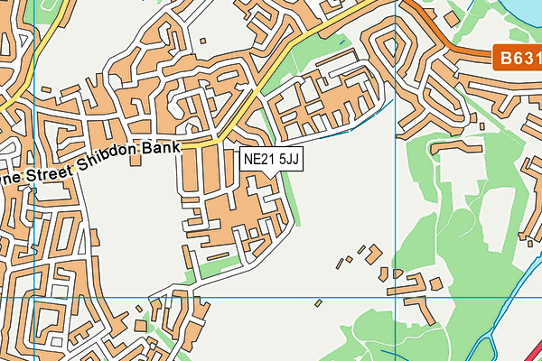 NE21 5JJ map - OS VectorMap District (Ordnance Survey)