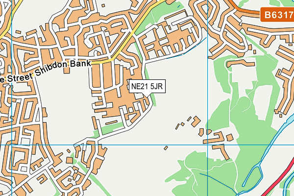 NE21 5JR map - OS VectorMap District (Ordnance Survey)