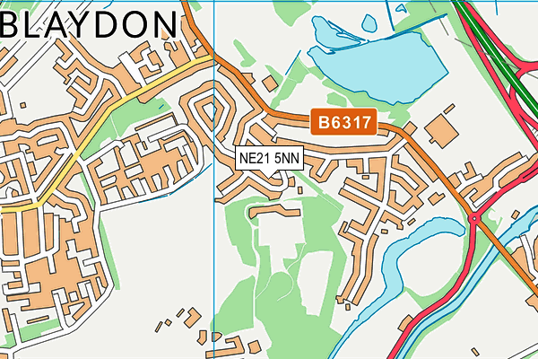 NE21 5NN map - OS VectorMap District (Ordnance Survey)