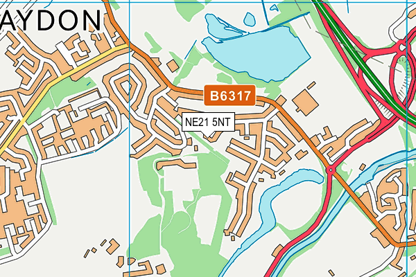 NE21 5NT map - OS VectorMap District (Ordnance Survey)