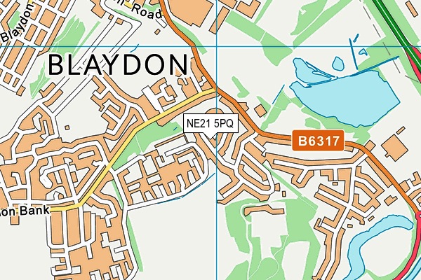 NE21 5PQ map - OS VectorMap District (Ordnance Survey)