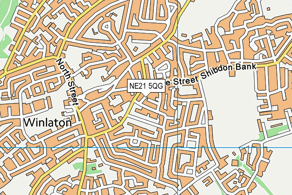 NE21 5QG map - OS VectorMap District (Ordnance Survey)