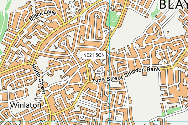 NE21 5QN map - OS VectorMap District (Ordnance Survey)