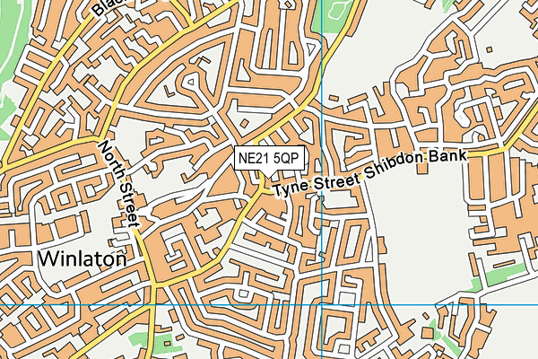 NE21 5QP map - OS VectorMap District (Ordnance Survey)