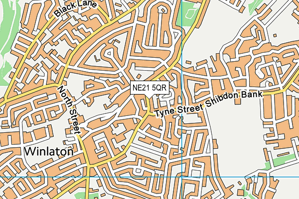 NE21 5QR map - OS VectorMap District (Ordnance Survey)