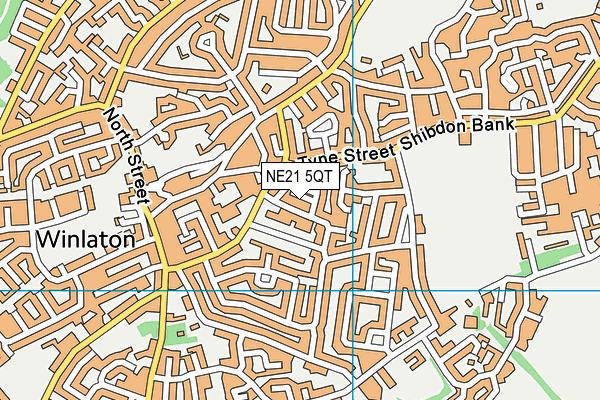 NE21 5QT map - OS VectorMap District (Ordnance Survey)