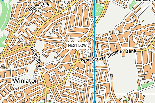 NE21 5QW map - OS VectorMap District (Ordnance Survey)