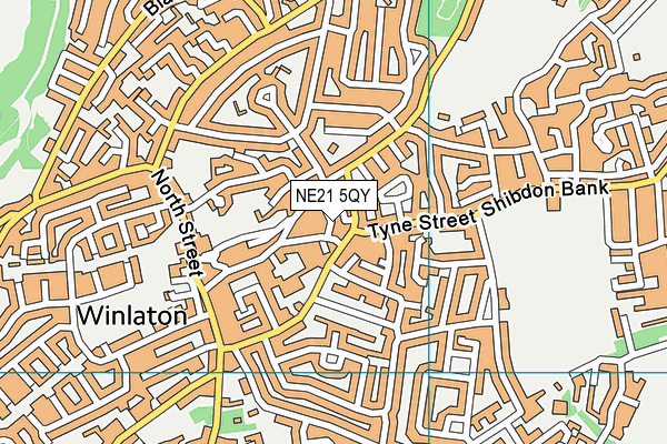 NE21 5QY map - OS VectorMap District (Ordnance Survey)