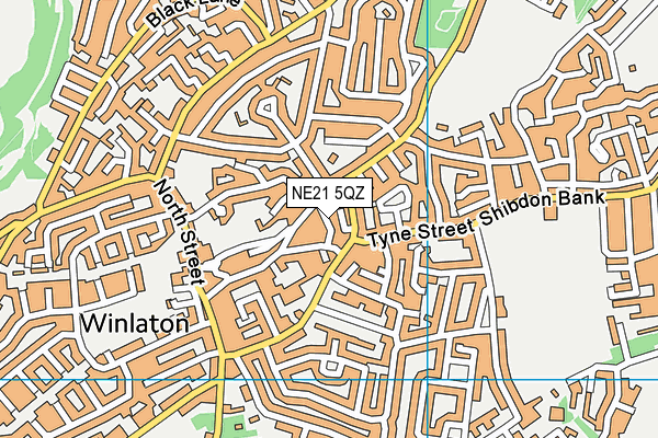 NE21 5QZ map - OS VectorMap District (Ordnance Survey)