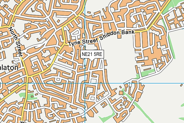 NE21 5RE map - OS VectorMap District (Ordnance Survey)