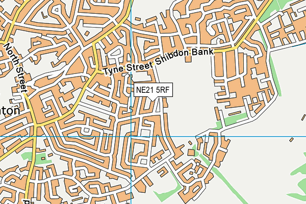 NE21 5RF map - OS VectorMap District (Ordnance Survey)