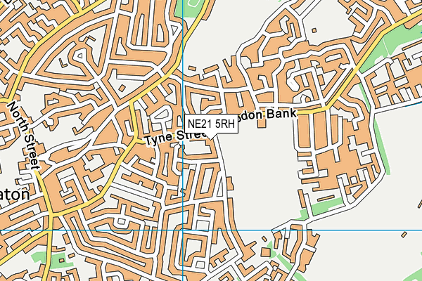 NE21 5RH map - OS VectorMap District (Ordnance Survey)