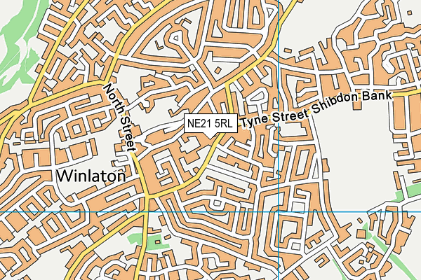 NE21 5RL map - OS VectorMap District (Ordnance Survey)