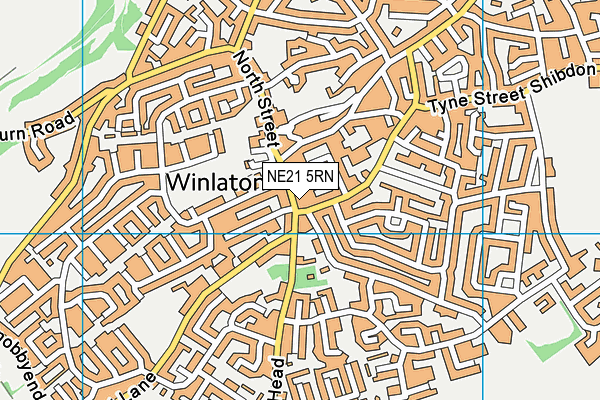 NE21 5RN map - OS VectorMap District (Ordnance Survey)