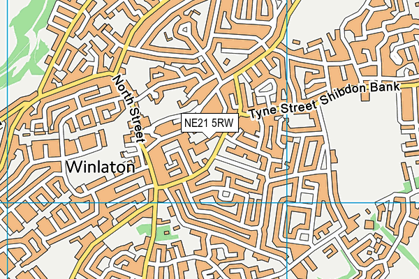 NE21 5RW map - OS VectorMap District (Ordnance Survey)