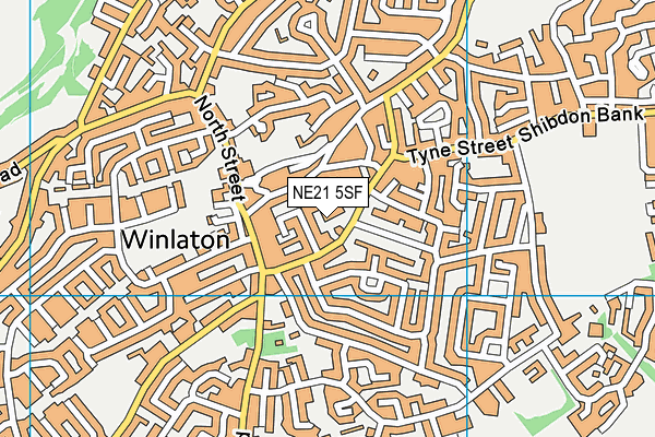 NE21 5SF map - OS VectorMap District (Ordnance Survey)