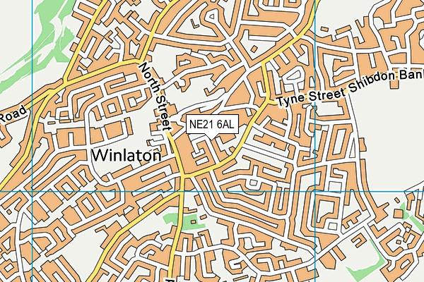NE21 6AL map - OS VectorMap District (Ordnance Survey)