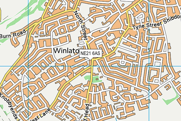 NE21 6AS map - OS VectorMap District (Ordnance Survey)