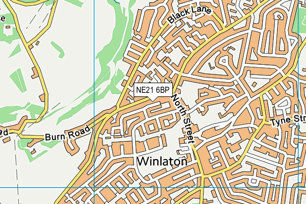 NE21 6BP map - OS VectorMap District (Ordnance Survey)