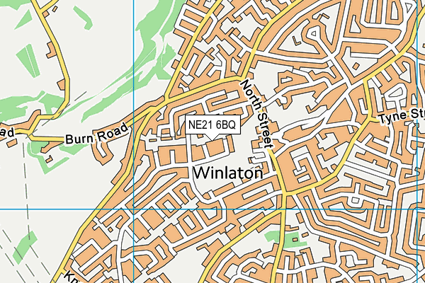 NE21 6BQ map - OS VectorMap District (Ordnance Survey)