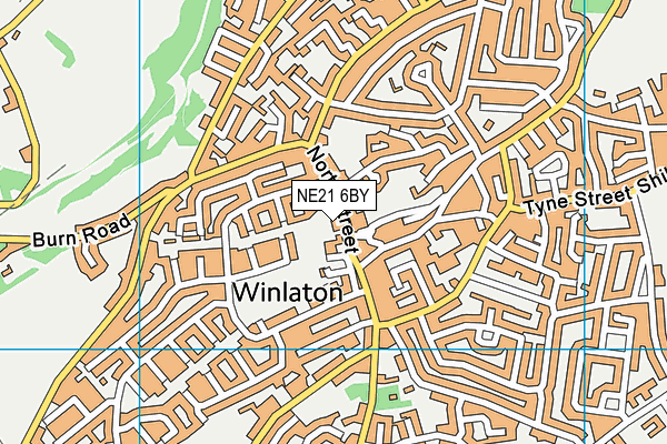 NE21 6BY map - OS VectorMap District (Ordnance Survey)