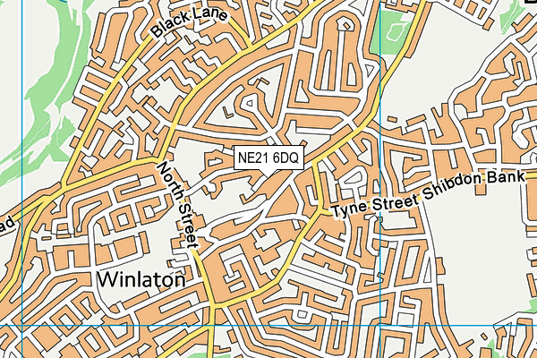 NE21 6DQ map - OS VectorMap District (Ordnance Survey)