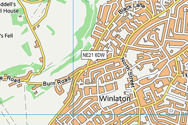 NE21 6DW map - OS VectorMap District (Ordnance Survey)