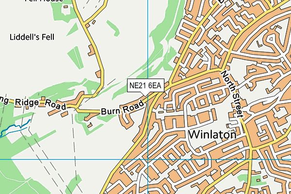 NE21 6EA map - OS VectorMap District (Ordnance Survey)