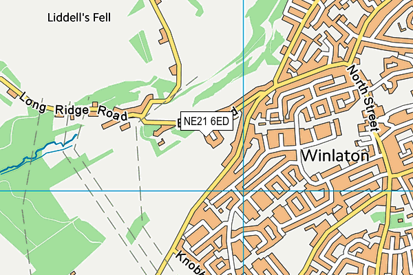 NE21 6ED map - OS VectorMap District (Ordnance Survey)