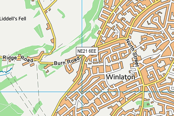 NE21 6EE map - OS VectorMap District (Ordnance Survey)